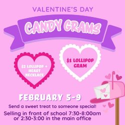 Valentine\'s Day Candy Gram flyer