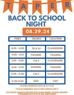 back to school night flyer